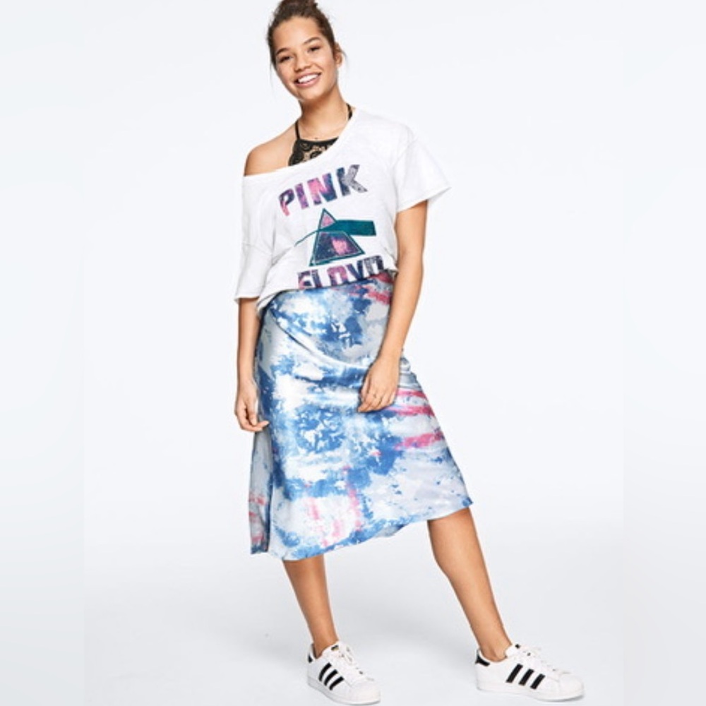 VS Vintage Pink Floyd Tie Dye Band Tee by Knit Riot for Pink Victoria’s Secret